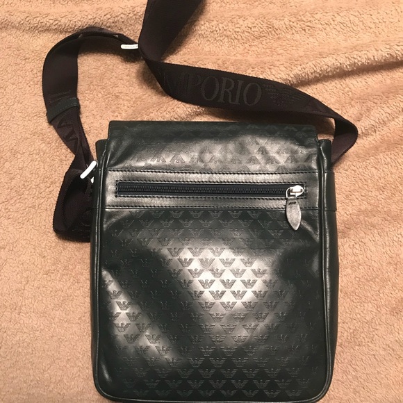 Emporio Armani Leather Messenger Bag